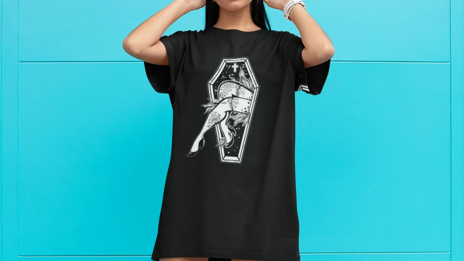 goth t shirt dress Nocturnal Garden T-shirt Dress