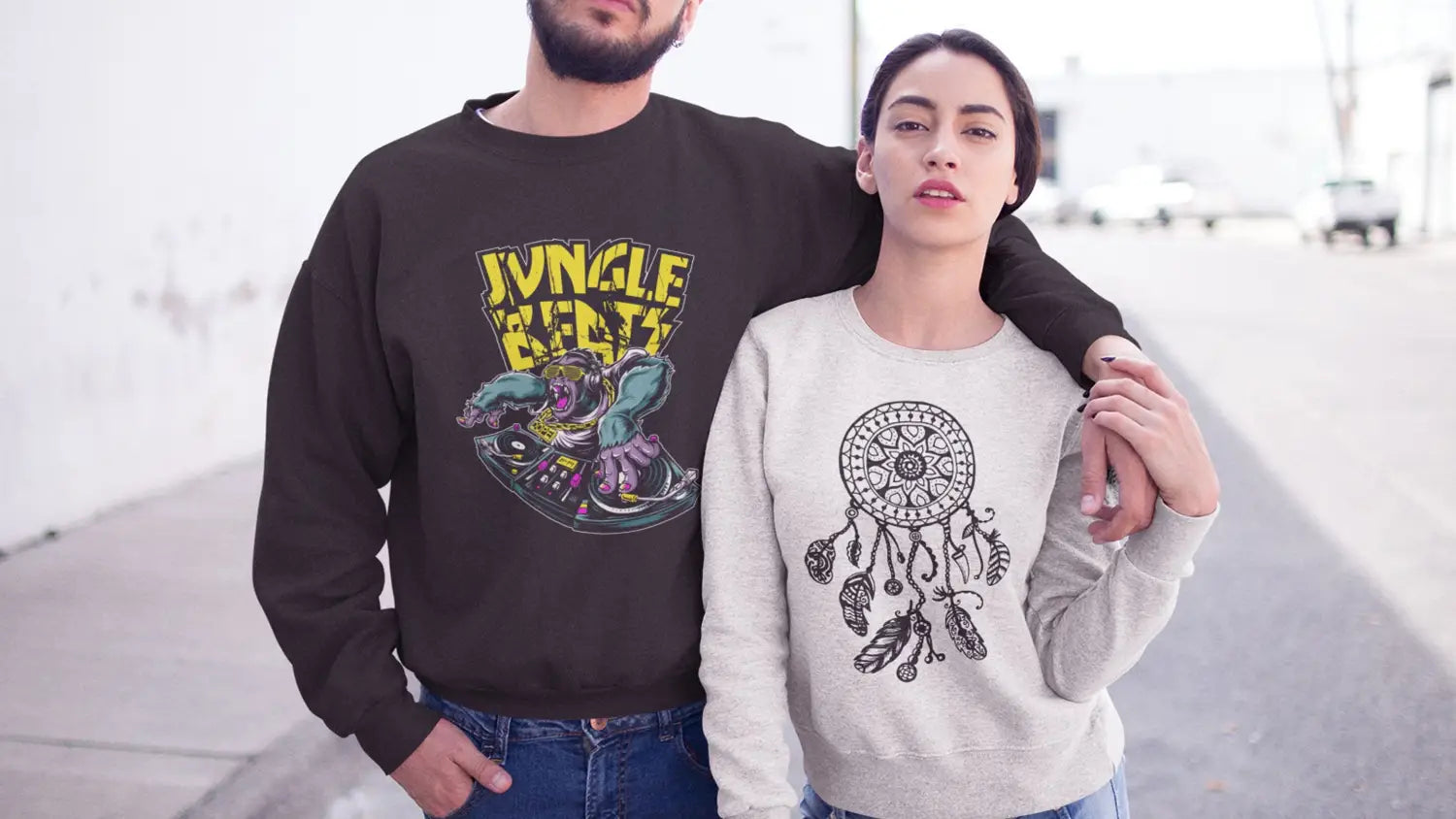 mens and womens sweatshirts at tribal t shirts