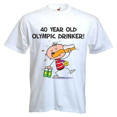 40 Year Old Olympic Drinker Mens 40th Birthday Men's T-Shirt