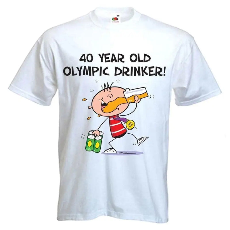 40 Year Old Olympic Drinker Mens 40th Birthday Men&