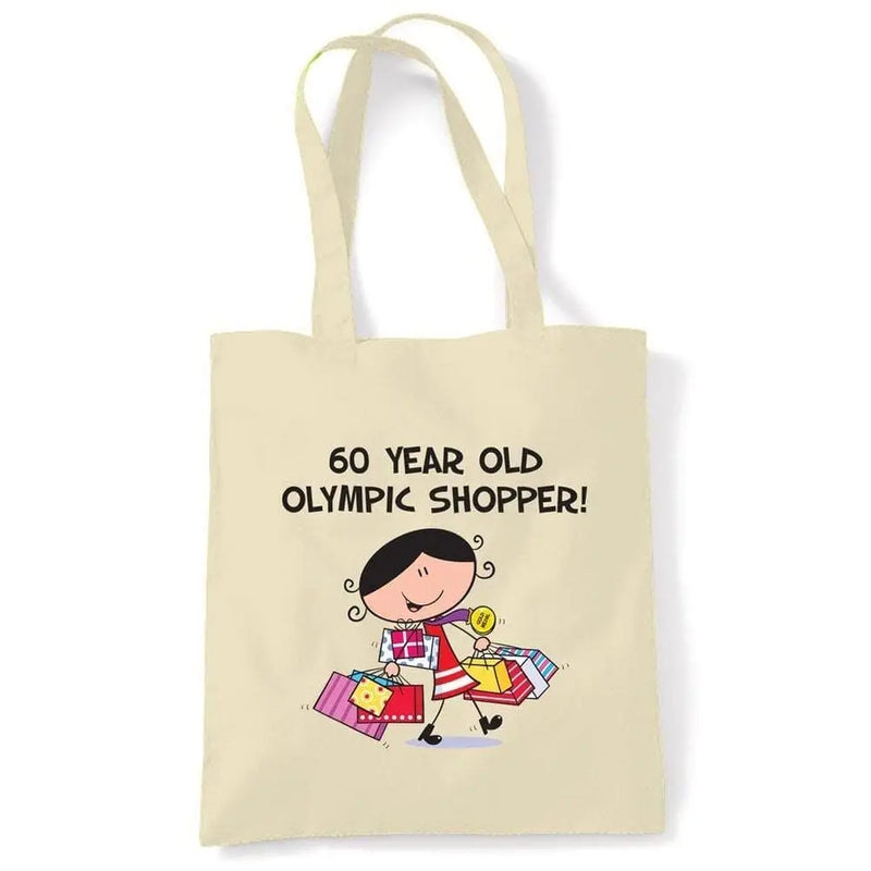 60 Year Old Olympic Shopper 60th Birthday Tote Bag