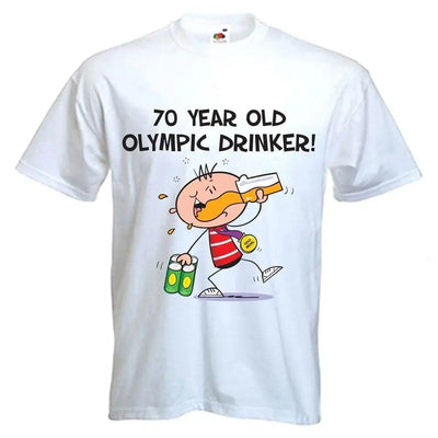 70 Year Old Olympic Drinker Mens 70th Birthday Men's T-Shirt