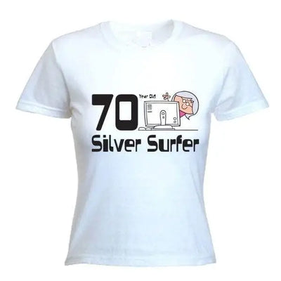 70 Year Old Silver Surfer 70th Birthday Women's T-Shirt