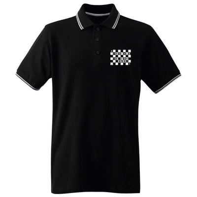A Message to You Rudy Men’s Tipped Polo Shirt - L / Black -