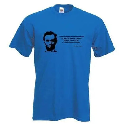Abraham Lincoln Quote Men's Vegetarian T-Shirt L / Royal Blue