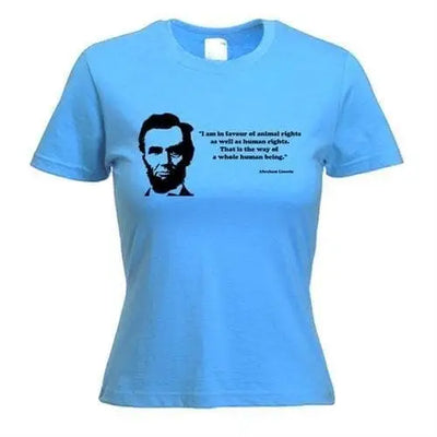 Abraham Lincoln Quote Women's Vegetarian T-Shirt S / Light Blue