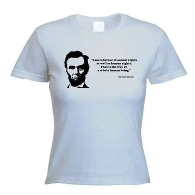 Abraham Lincoln Quote Women's Vegetarian T-Shirt S / Light Grey