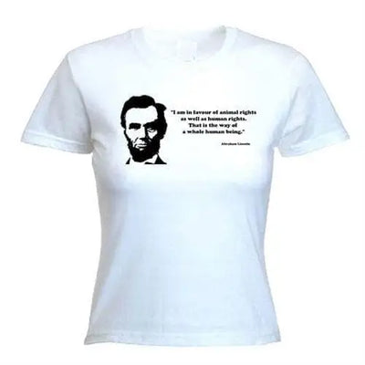 Abraham Lincoln Quote Women's Vegetarian T-Shirt S / White