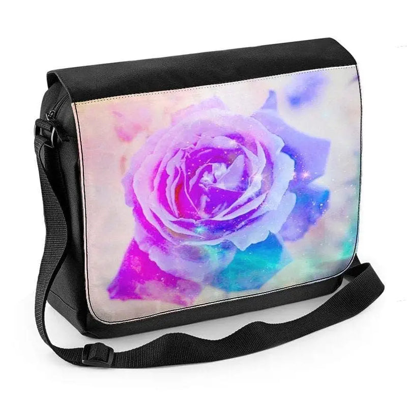 Abstract Rose Laptop Messenger Bag