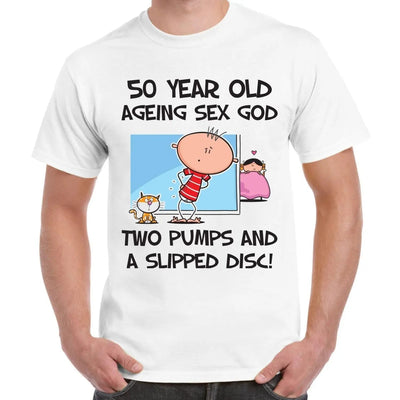 Ageing Sex God 50th Birthday Present Men's T-Shirt L