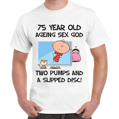 Ageing Sex God 75th Birthday Present Men's T-Shirt S