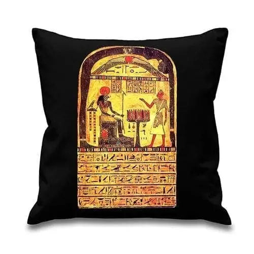 Aleister Crowley Stele Of Revealing Cushion Black