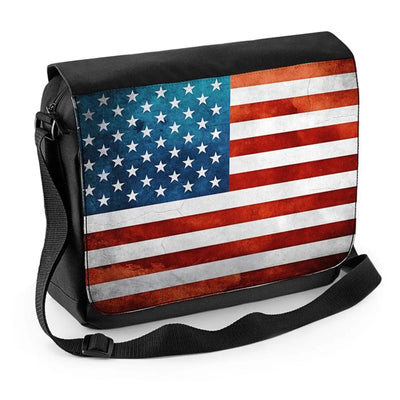 American Flag Stars And Stripes Laptop Messenger Bag