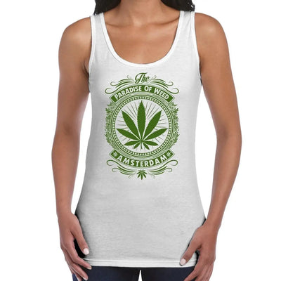 Amsterdam Paradise Of Weed Women's Tank Vest Top XL / White