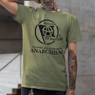 Anarchist Slogan Black Print T-Shirt