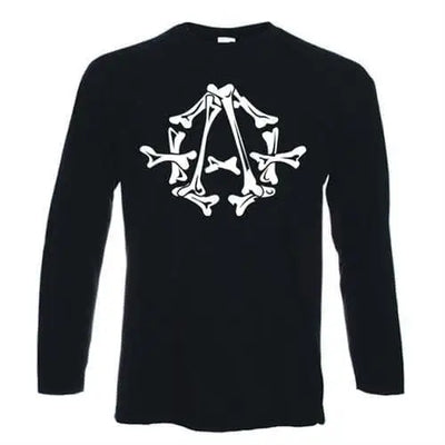 Anarchy Symbol Bones Logo Long Sleeve T-Shirt
