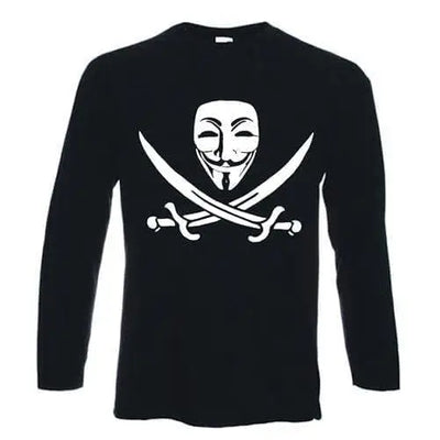 Anonymous Skull & Crossbones Long Sleeve T-Shirt