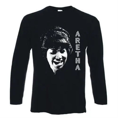 Aretha Franklin Long Sleeve T-Shirt L / Black