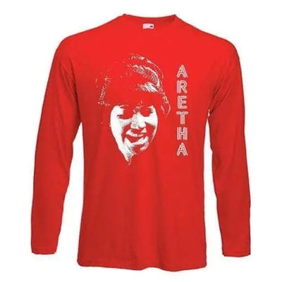 Aretha Franklin Long Sleeve T-Shirt L / Red