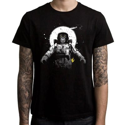Astronaut Monkey Chimpanzee Men's T-Shirt L