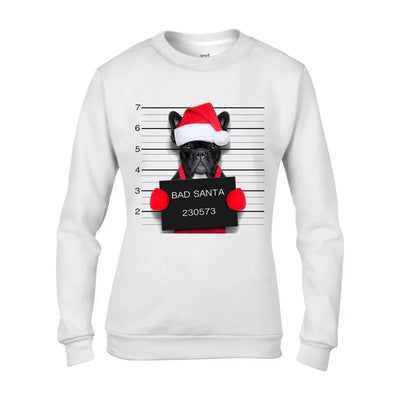 Bad Santa Claus Pug Dog Christmas Women's Jumper \ Sweater XXL