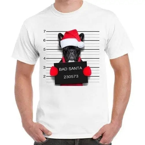 Bad Santa Claus Pug Dog Men&