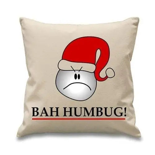 Bah Humbug Christmas Cushion Cream