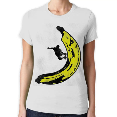 Banana Skateboarder Women's T-Shirt M / Light Grey