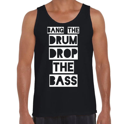 Bang The Drum Drop The Bass Jungle Men's Tank Vest Top M / Black