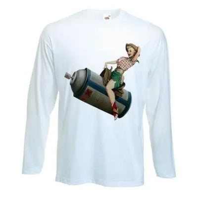 Banksy Aerosol Cowgirl Long Sleeve T-Shirt