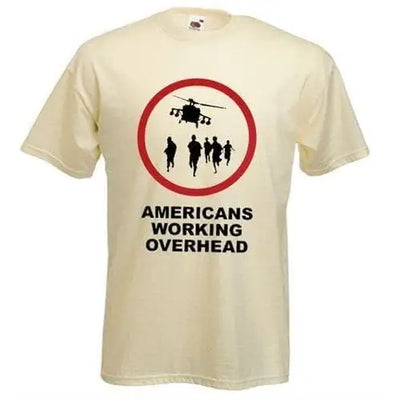Banksy Americans Working Overhead T-Shirt L / Cream