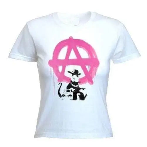 Banksy Anarchy Rat Ladies T-Shirt