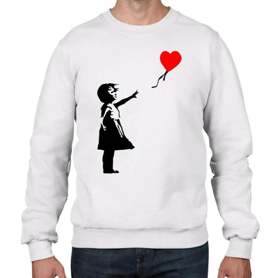 Banksy Balloon Girl Heart Men's Sweatshirt Jumper S