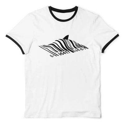 Banksy Barcode Shark Ringer T-Shirt XXL