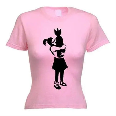 Banksy Bomb Hugger Ladies T-Shirt S / Light Pink