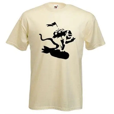 Banksy Bomb Monkey T-Shirt S / Cream