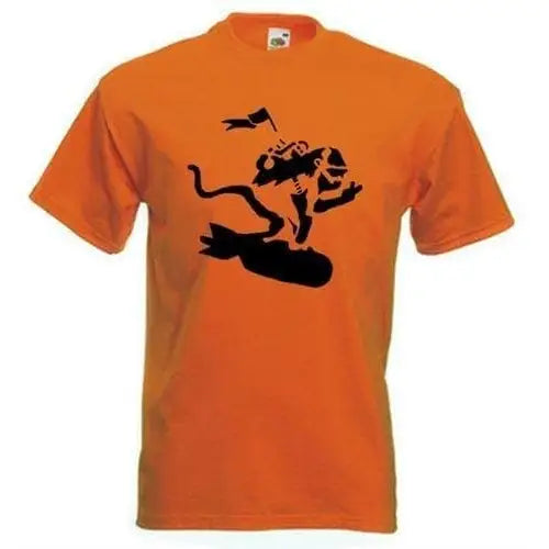 Banksy Bomb Monkey T-Shirt S / Orange