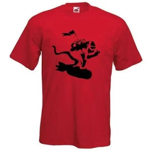 Banksy Bomb Monkey T-Shirt S / Red