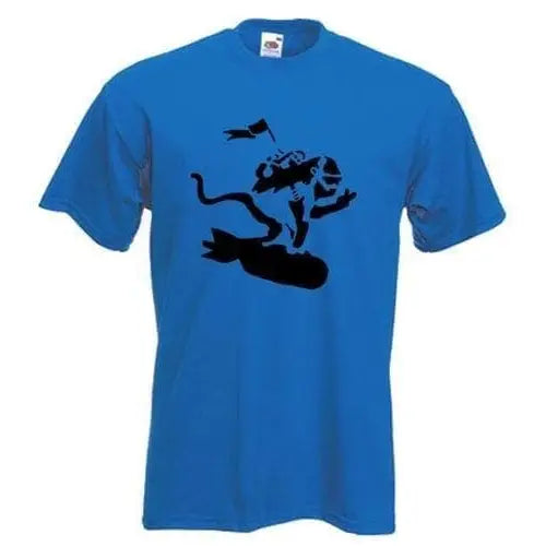 Banksy Bomb Monkey T-Shirt S / Royal Blue