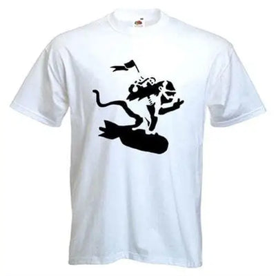 Banksy Bomb Monkey T-Shirt S / White