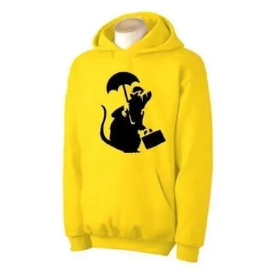 Banksy Bowler Rat Hoodie S / Yellow