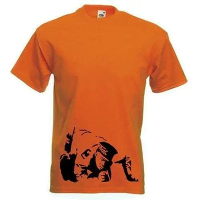 Banksy Coke Copper Mens T-Shirt XXL / Orange