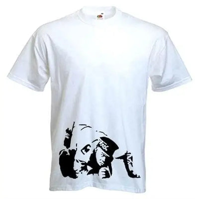 Banksy Coke Copper Mens T-Shirt XXL / White