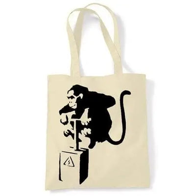 Banksy Detonator Monkey Shoulder bag Cream
