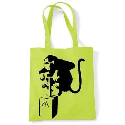 Banksy Detonator Monkey Shoulder bag Lime Green
