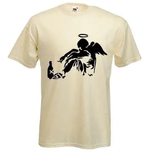 Banksy Fallen Angel T-Shirt XXL / Cream