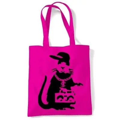 Banksy Gangster Rat Shoulder bag Dark Pink