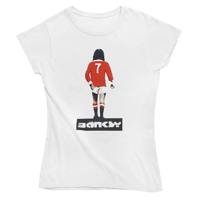 Banksy George Best Ladies T-Shirt - XL - Womens T-Shirt