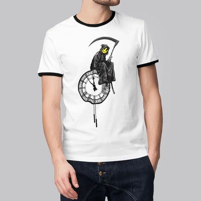 Banksy Grim Reaper Ringer T-Shirt