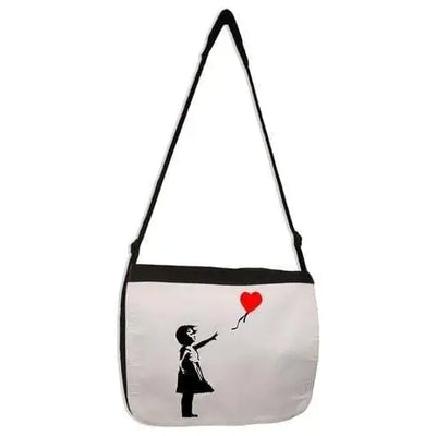 Banksy Heart Balloon Girl Laptop Messenger Bag